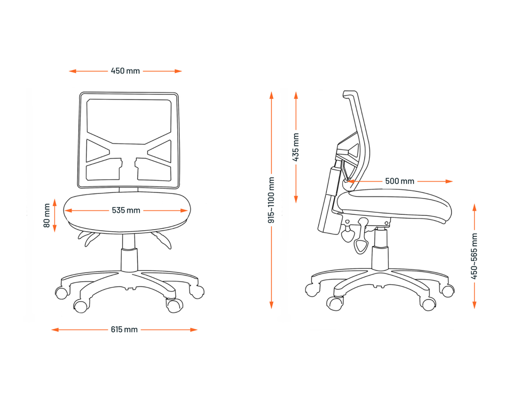 Pago Matrix Mesh Deluxe Medium Back Chair Color__black