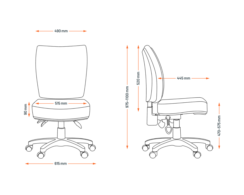 Flash Deluxe Heavy-Duty Ergonomic Chair__olive