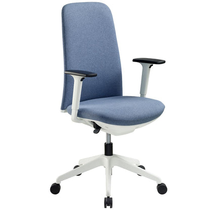 Blue Nest High Back Home Office Chair by Pago International Side Facing Picture__Blue