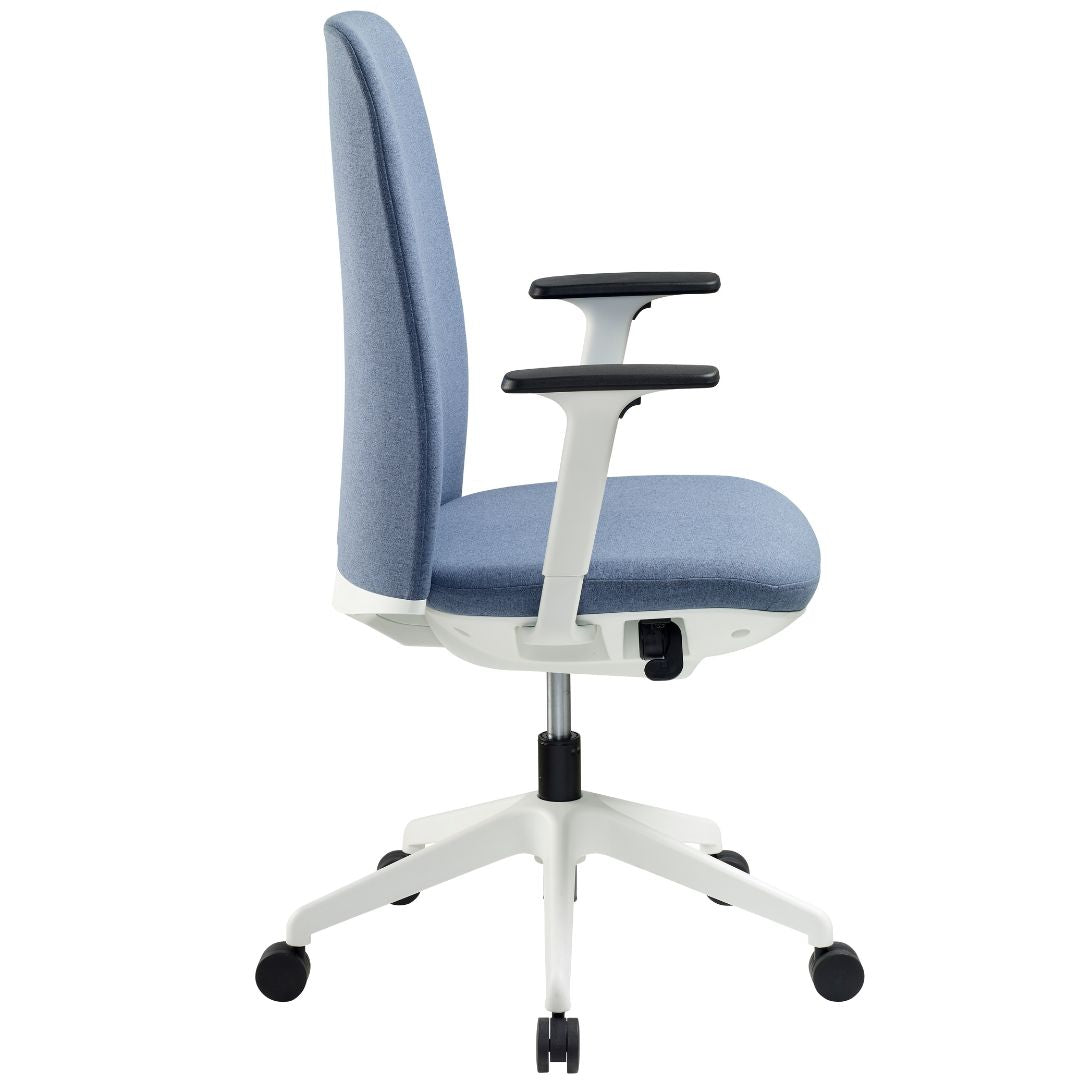 Blue Nest High Back Home Office Chair by Pago International Side Facing Picture__Blue