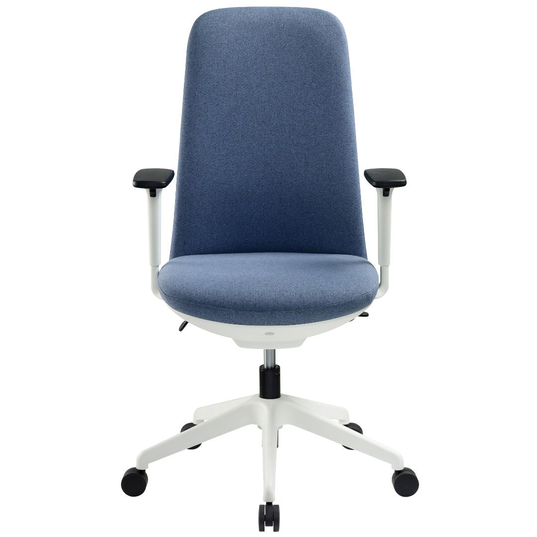 Blue Nest High Back Home Office Chair by Pago International Front Facing Picture__Blue