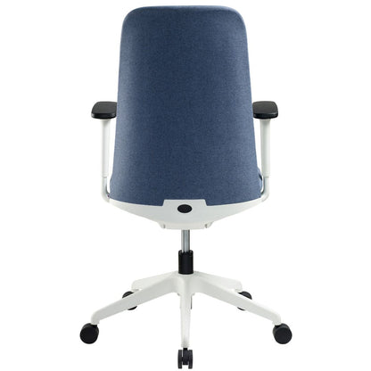 Blue Nest High Back Home Office Chair by Pago International Back Facing Picture__Blue