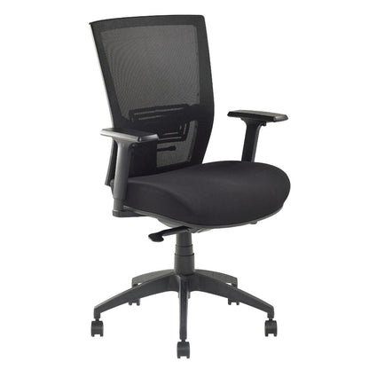 Black Radar III Home Office Chair by Pago International Side Facing Picture.