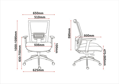 Radar III White Office Chair